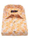 Linen Digital Print Cream with Yellow Colour Men's Shirt