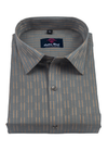 Linen Jute Grey Colour with Golden Line Shirt for Men