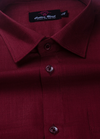 Blended Linen 60 Lea Cherry Maroon Shirt for Men