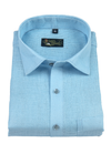 Linen Jute Ice Blue Colour Shirt For Men