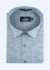 Pure Linen Cotton Khadi Shed 2 Tone Blue Touch