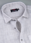 Linen Jute Steel Grey Colour Men's Shirt