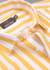 Linen White with Yellow Colour Big Patta for Mens Shirt