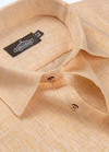 Pure Linen Light Orange Colour Mens Shirt