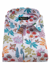 Linen Rusiyano Digital Printed White With Rama. Colour Flower Print Men’s Shirt