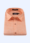 Pure Linen Cotton Khadi Shed Orenge Colour Shirt