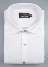 Linen Jute Pure White Colour Men's Shirt