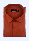 Pure linenMaroon cherry Colour Men's Shirts