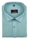 Linen Jute Mint Colour with Golden Line Shirt for Men