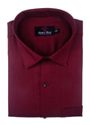 Blended Linen 60 Lea Cherry Maroon Shirt for Men
