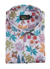 Linen Rusiyano Digital Printed White With Rama. Colour Flower Print Men’s Shirt