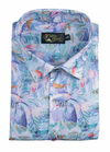 Linen Rusiyano Digital Printed Blue With Sky Multicolour Men’s Shirt