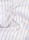 Linen White with Light Brown Colour Small Patta for Men's Shirt