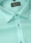 Linen Jute Mint Green Colour Shirt For Men
