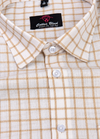Linen White with Foam Colour Big Checks Shirt for Men