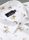 Turkey Linen White Shirt with Mehndi Belgium Print for Men