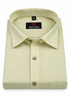 Layocell Linen Small Lining Light Lemon Colour Men’s Shirt