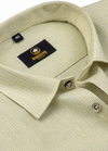Layocell Linen Small Lining Light Lemon Colour Men’s Shirt