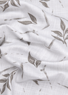 Turkey Linen White Shirt with Grey Floral Print for Men