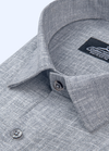 Pure Linen Still Grey Colour Men's Shirt