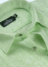 Pure Linen Pista Colour Men's Shirt