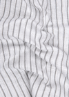 Linen White with Grey Colour Big Stripes Shirt for Men
